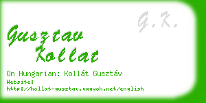 gusztav kollat business card